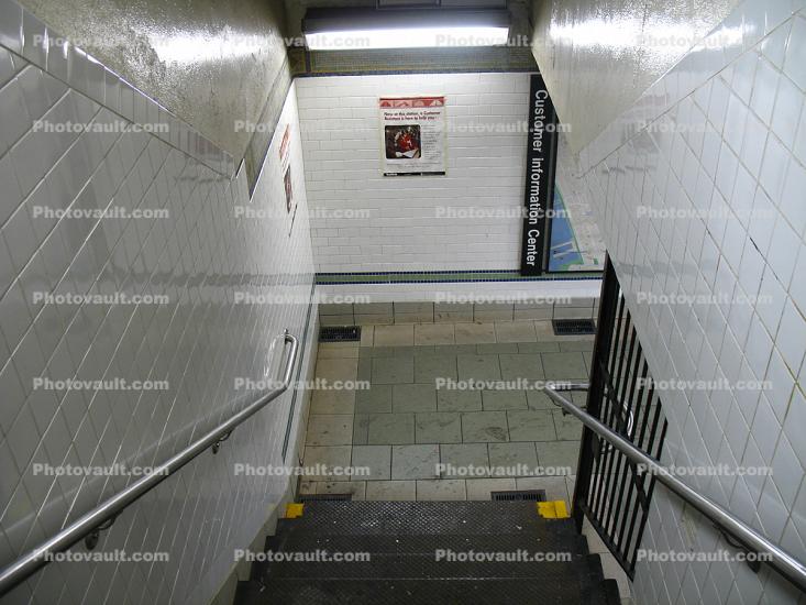 Subway Stairs, tilework, New York City, NYCTA