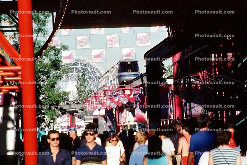 Monorail train, Vancouver Worlds Fair, 1986, 1980s
