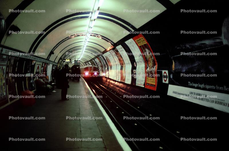 the London Tube, commuters, underground, people, station, platform
