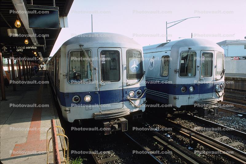 R-44 Subway Trains waiting, New York City, subway, station, platform, NYCTA