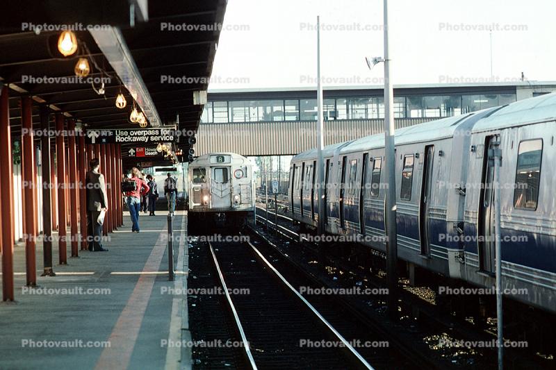 R-44 trains, New York City, subway train station, platform, NYCTA