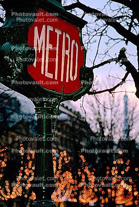 Metro Station Sign, Signage, Paris