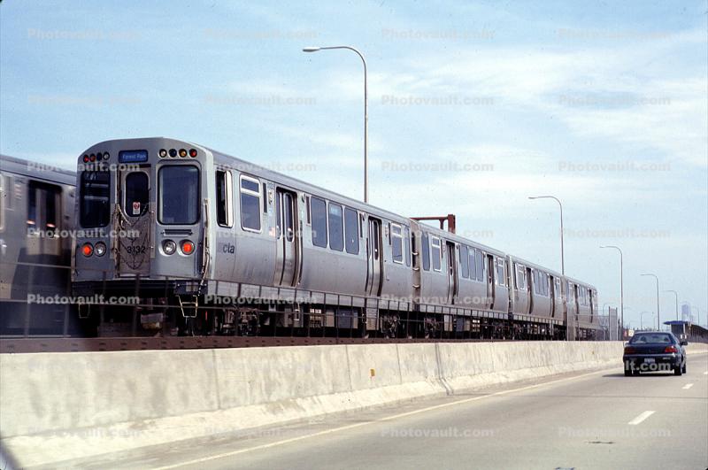 Chicago-El, Elevated, Train, CTA, Highway