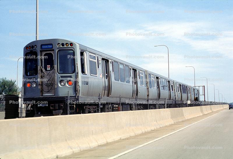 Chicago-El, Elevated, train, CTA, Highway