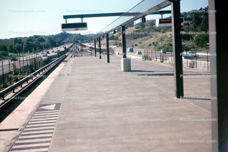 Lafayette BART station, Highway-24, July 1976, 1970s
