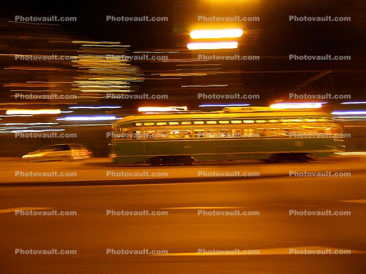 trolley at the Embarcadero, F-Line, Muni, San Francisco, California