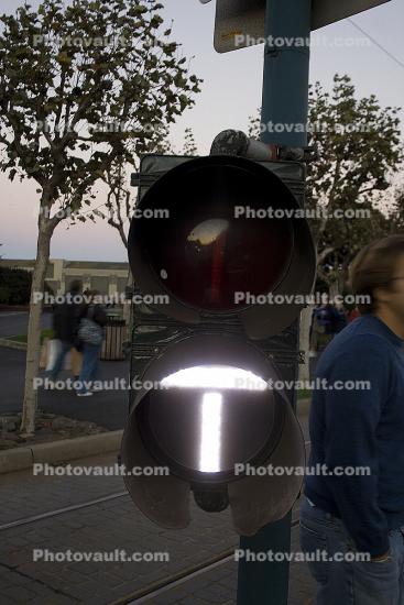 Stop Light for the F-line Trolley, Municipal Railway, Muni, San Francisco, California