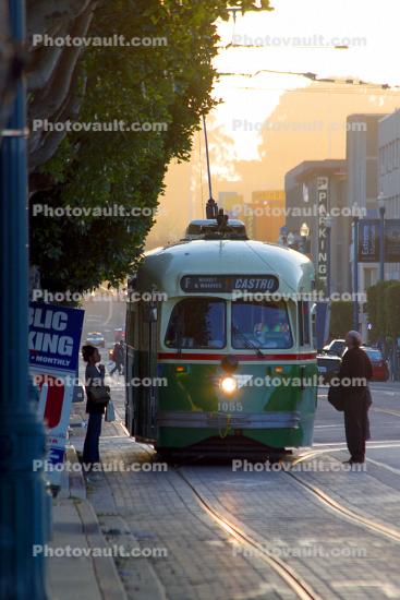 1055, F-line Trolley, Municipal Railway, Muni, San Francisco, California, PCC