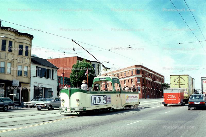 Blackpool-England, No 228, Built 1934, F-Line, Municipal Railway, Open Trolley, Muni, San Francisco, California