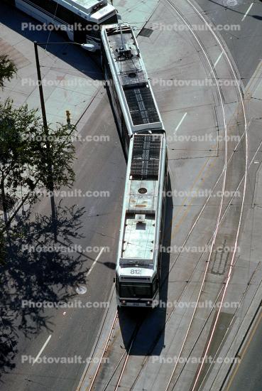 Railroad Track Curve, San Jose, Electric Trolley