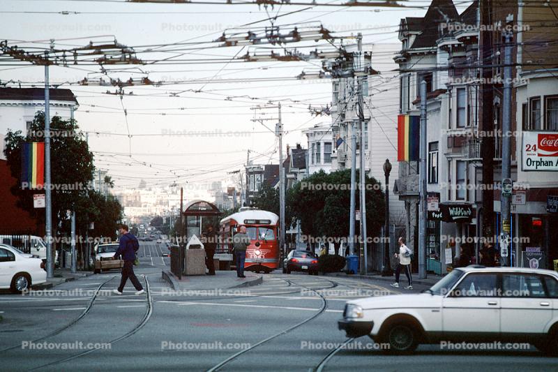 The Castro District, F-Line, MUNI, San Francisco, Volvo