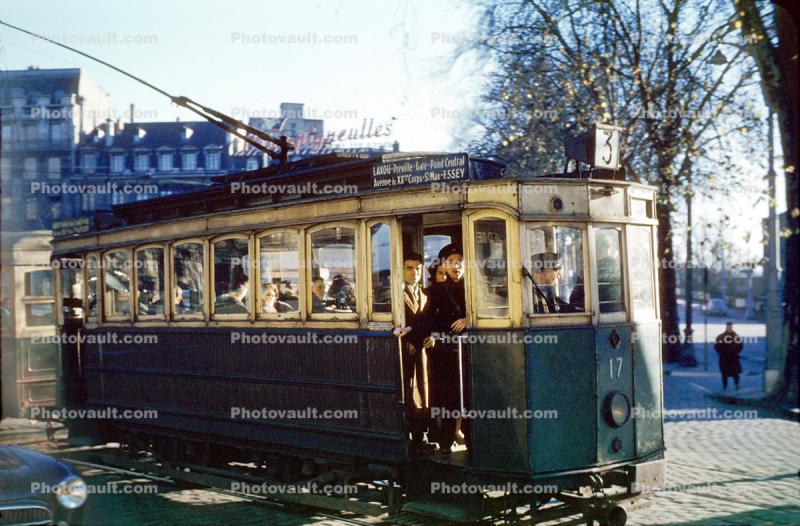 Electric Trolley #17, Paris, 1940s