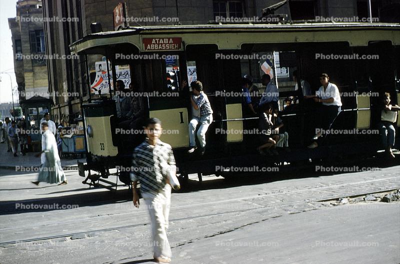 Ataba Abbassieh, Cairo, Electric Trolley, 1950s
