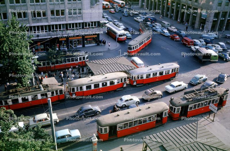 Vienna, Electric Trolley, Citroen 2CV, Car, Vehicle, Automobile, 1963, 1960s
