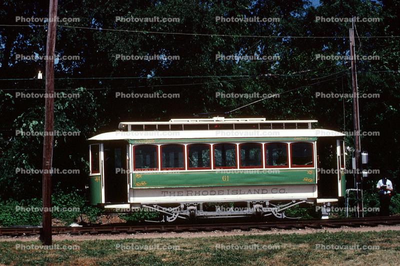 The Rhode Island Co. #61, Branford Electric Railway, Connecticut, Electric Trolley, 1983, 1980s