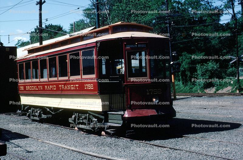 Brooklyn Rapid Transit #1792, Branford Electric Railway, Connecticut, Electric Trolley, 1983, 1980s