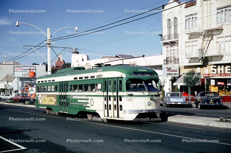 San Francisco Municipal PCC #1156, ex-Saint Louis PS, September 20 1966, 1960s