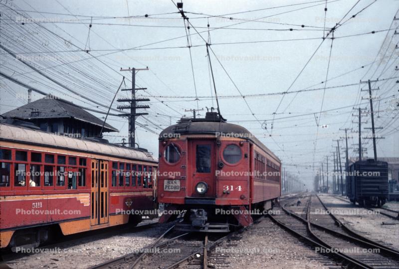 314, Pacific Electric Interurban, Blimp, San Pedro, 511, 1950s
