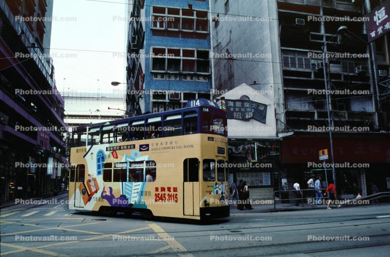 Trolly, doubledecker, Hong Kong Tramway