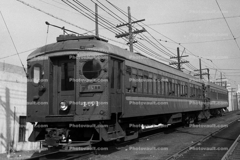 Pacific Electric Railway, Interurban, Blimp, 451, Los Angeles, 1950s