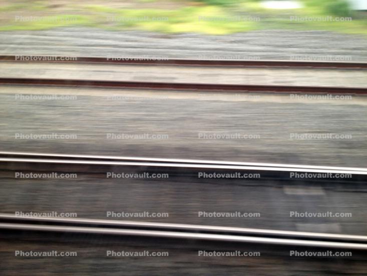 streaking railroad tracks
