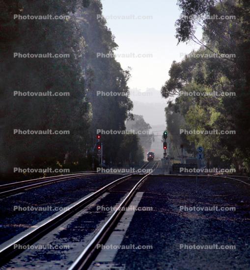 Caltrain, Railroad Tracks, Burlingame, California