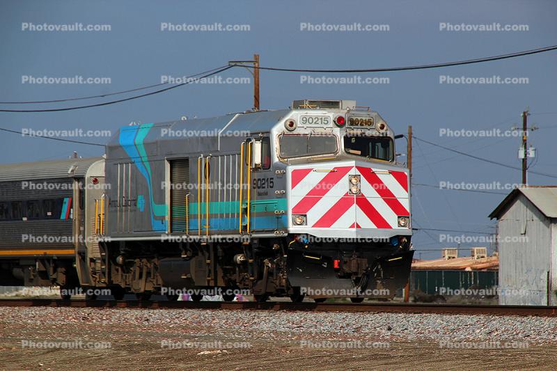 90215, EMD NPCU, EMD F40PH Diesel Locomotive, Caltrain, Wasco Train Station
