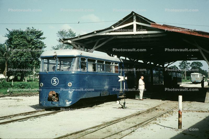 Train Station, Electric Locomotive, Overwacht Surinam, 1950s