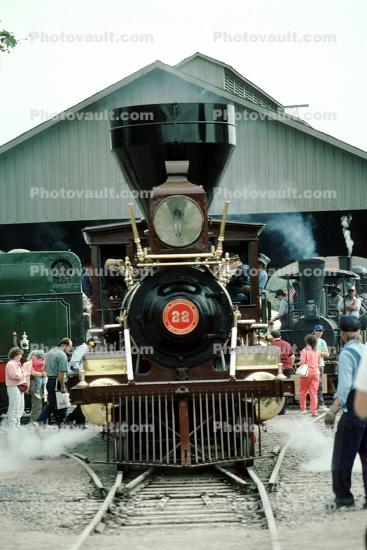 Steam Power locomotive head-on