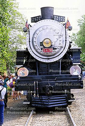 Steam Power locomotive head-on