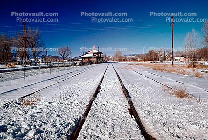Train Station, Depot, snow, Ice, Cold, tracks
