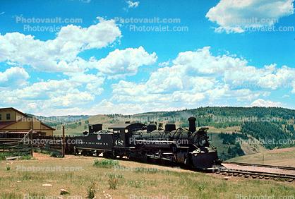 D&RGW Steam Locomotive 487, 2-8-2, (Narrow Gauge), July 1990