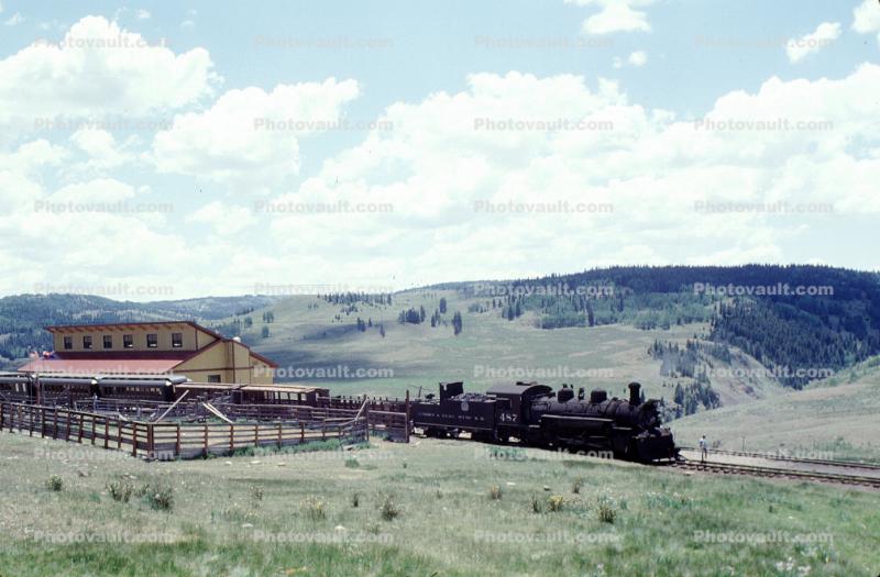 Steam Locomotive 487, 2-8-2, D&RGW, Narrow Gauge, July 1990