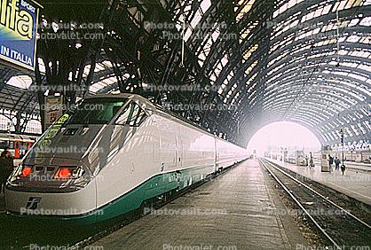 Train Station, Depot, Platform, Milan, Italy, trainset