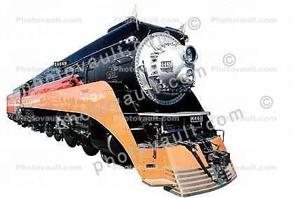 SP 4449, GS-4 class Steam Locomotive, 4-8-4, Southern Pacific Daylight Special, photo-object, object, cut-out, cutout