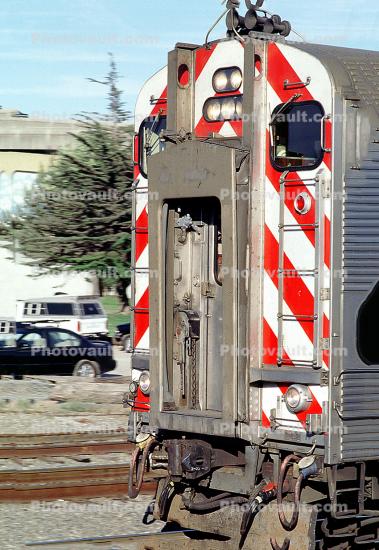Rear Passenger Railcar, Cal Train, San Francisco, California, SOMA