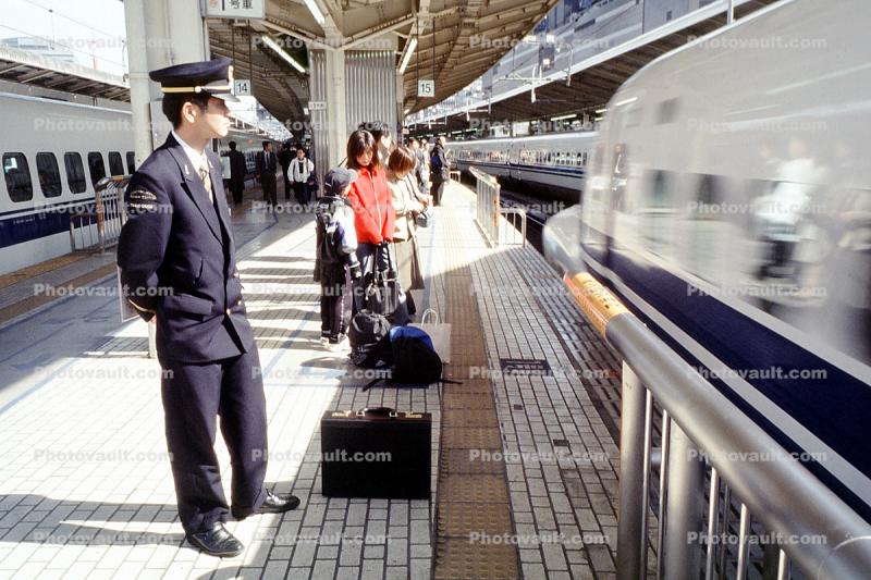 Waiting Passengers, Japanese Bullet Train, Tokyo