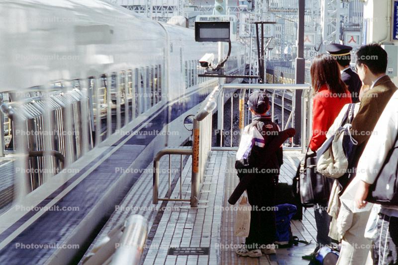 Waiting Passengers, Japanese Bullet Train, Tokyo