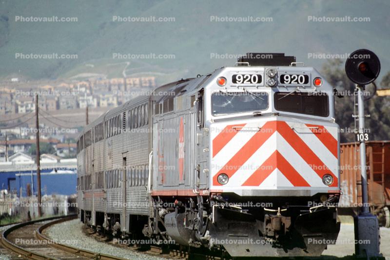JPBX 920, EMD F40PH-2C, Bayshore Caltrain Station, San Francisco, Joint Powers Board (CalTrain)