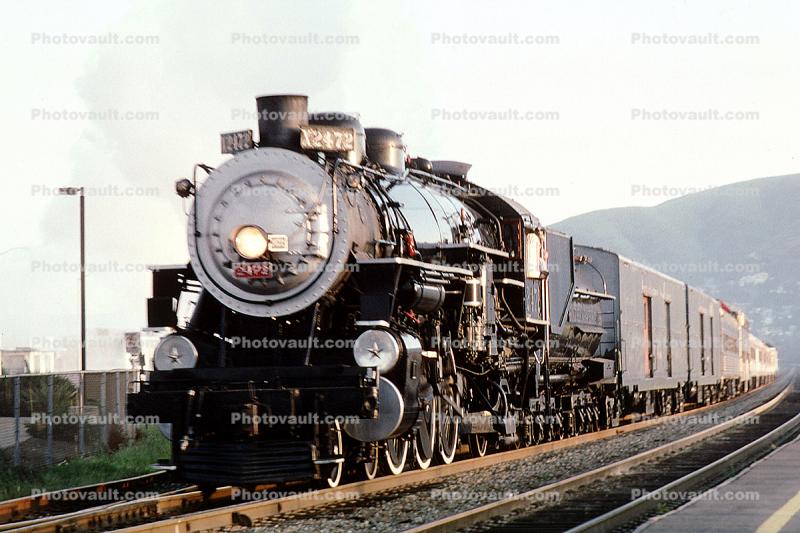 Southern Pacific 2472, Class P-8 4-6-2 Steam Locomotive, Bayshore Caltrain Station, San Francisco, Pacific 231