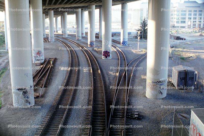Columns, Railroad Tracks, Potrero Hill, Highway I-280