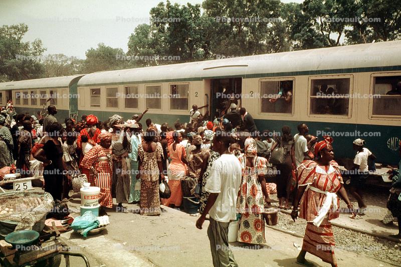 Passenger Railcar, People, Crowds, Dakar, Senegal