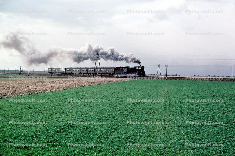 smoke, farm fields