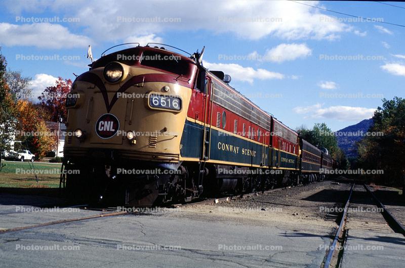 CSRX 6516, EMD FP9A, CNL, Conway Scenic Railroad, North Conway, New Hampshire, F-Unit