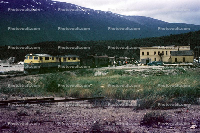 Skagway, Alaska Railroad, W P & Y R, White Pass & Yukon Route, Train Depot, Station, 1960s