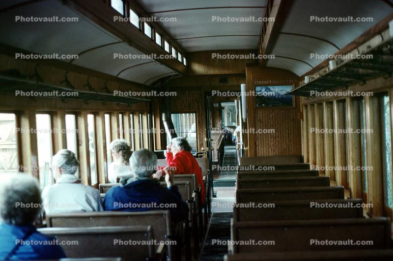 W P & Y R, White Pass & Yukon Route, Passenger Railcar, Inside, interior