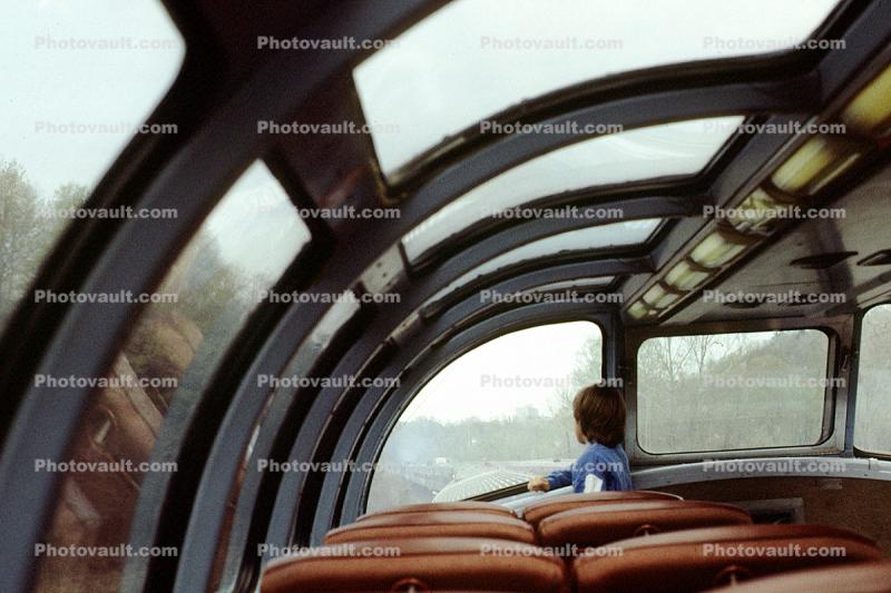 Inside an Observation Car, Vista Dome, Passenger Railcar, Canada