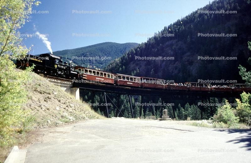 Bridge, GLR 12, Georgetown Loop Railroad, Colorado, Passenger Railcars