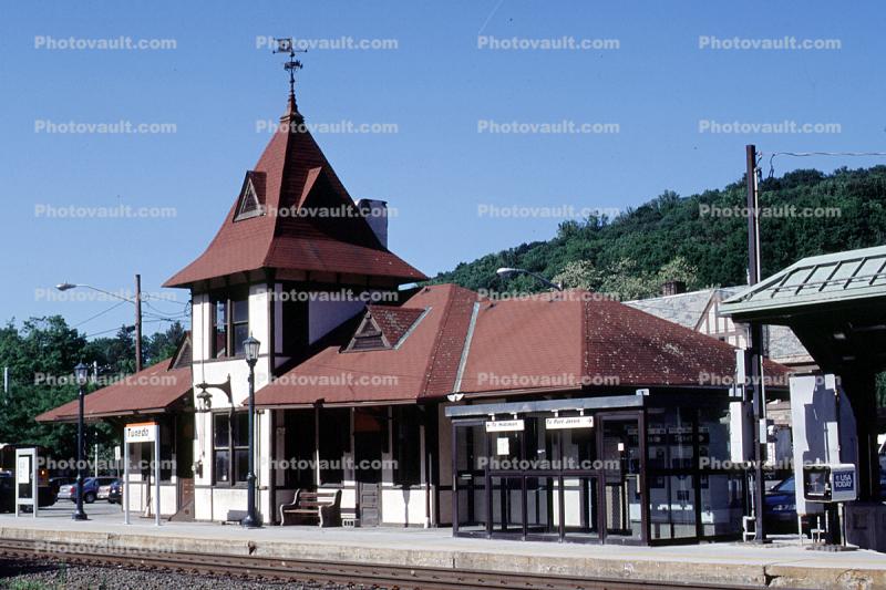 Train Station, Depot, building, tower, platform, Tuxedo, New York