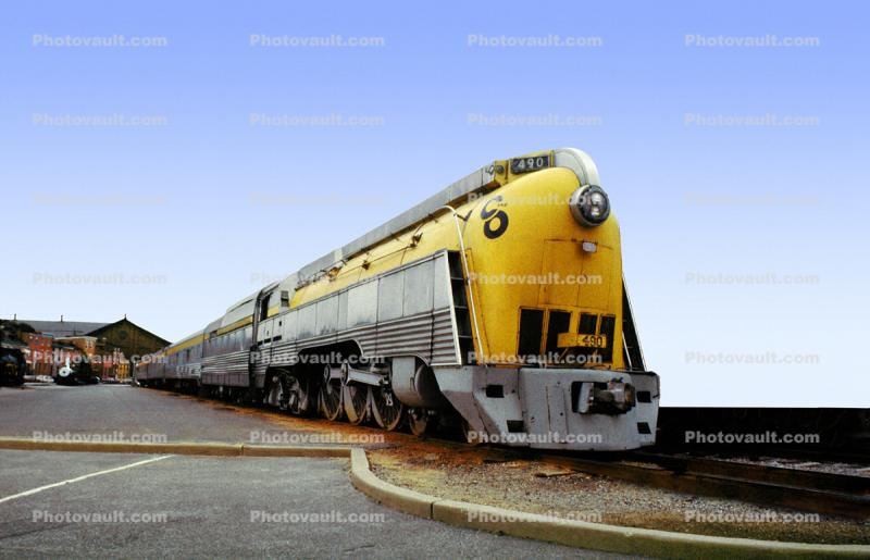 C and O CO 490, Streamline, art deco, Alco (4-6-4), C&O, Hudson Type Locomotive, Chesapeake & Ohio Railway